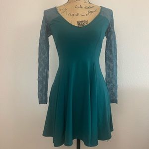 EUC Teal Long Sleeve Urban Outfitters Dress